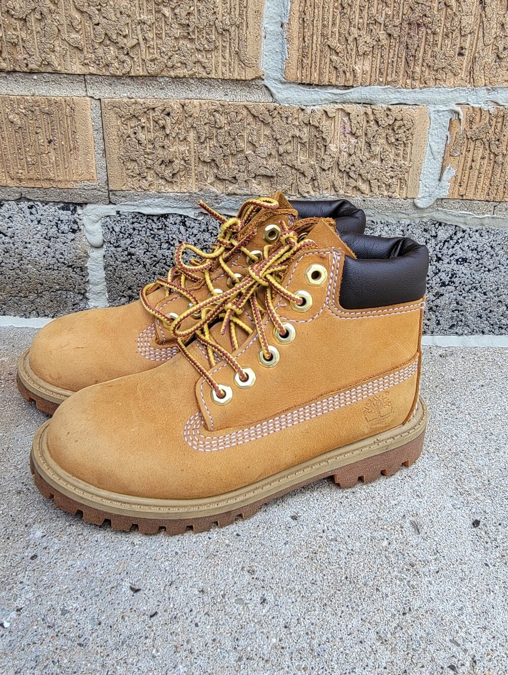 Timberland Wheat Nubuck Lace-Up Toddler Work Boots 11